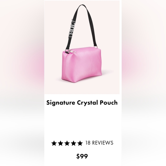 Truly Satin bag with sliding Rhinestone Logo Brand New 💎 - Picture 2 of 7
